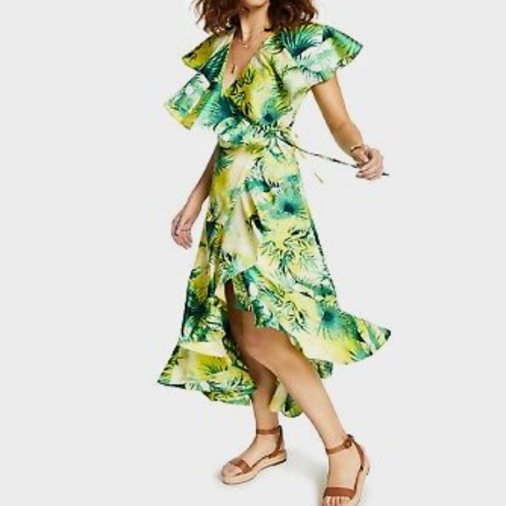 INC Rio Palms Wrap Dress